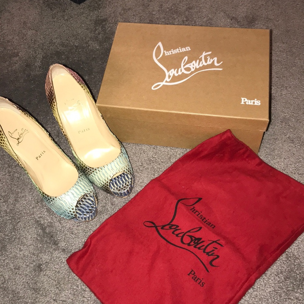 Multi Colored Python Christian Louboutin Pumps - image 5
